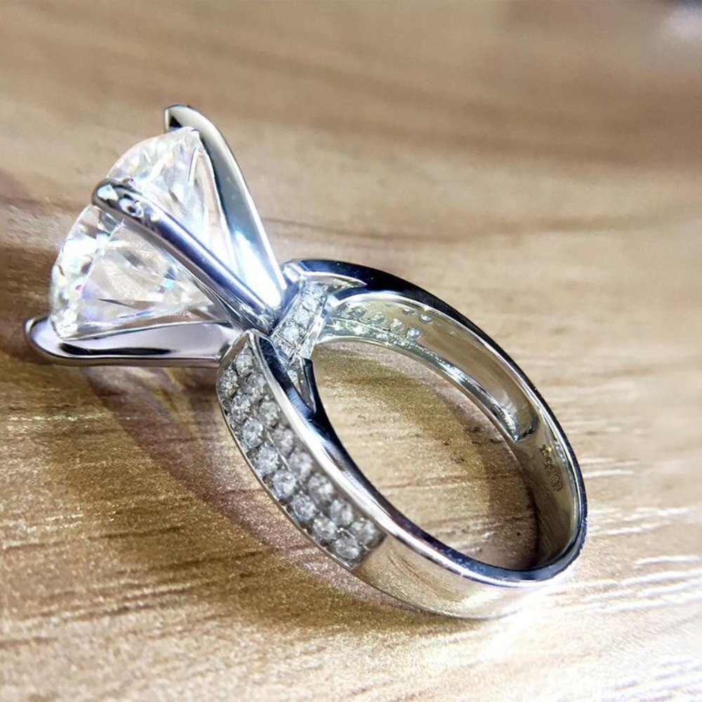 💝 Luxury Super Large Diamond Macro Pave Wedding Rings for Women, PD343